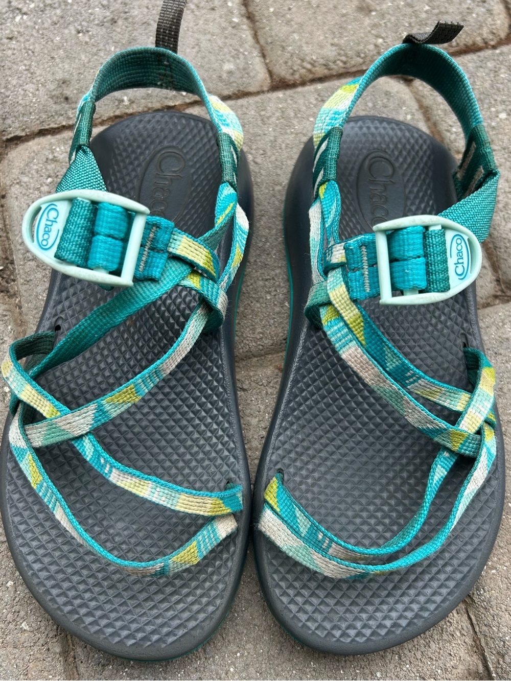 Chaco Kids ZX/1 EcoTread Sandals in a teal - Size: 4 youth